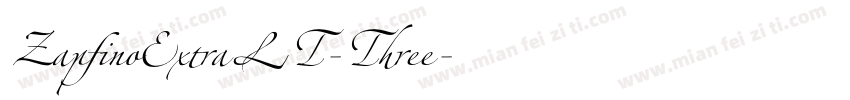 ZapfinoExtraLT-Three字体转换