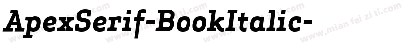 ApexSerif-BookItalic字体转换