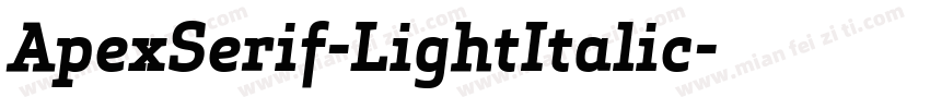 ApexSerif-LightItalic字体转换