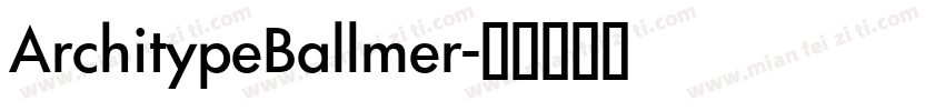 ArchitypeBallmer字体转换
