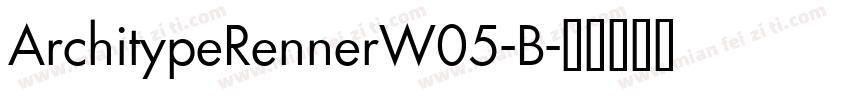 ArchitypeRennerW05-B字体转换