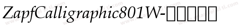 ZapfCalligraphic801W字体转换