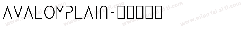 avalomplain字体转换