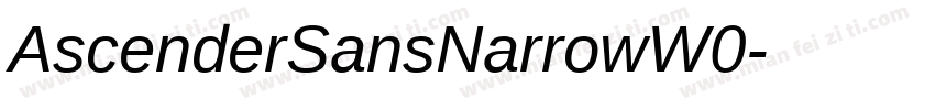AscenderSansNarrowW0字体转换