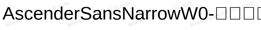 AscenderSansNarrowW0字体转换