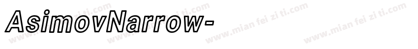 AsimovNarrow字体转换