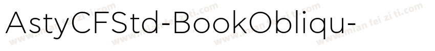 AstyCFStd-BookObliqu字体转换