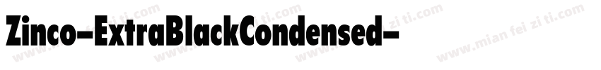 Zinco-ExtraBlackCondensed字体转换