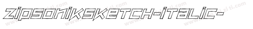 ZipSonikSketch-Italic字体转换
