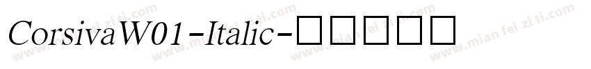 CorsivaW01-Italic字体转换