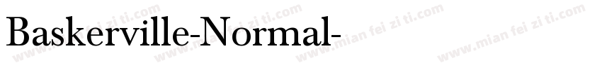 Baskerville-Normal字体转换
