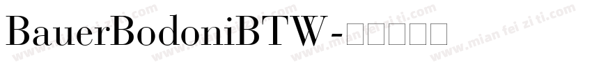 BauerBodoniBTW字体转换