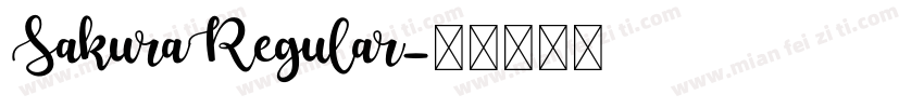 SakuraRegular字体转换