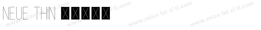Neue-Thin字体转换