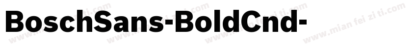 BoschSans-BoldCnd字体转换