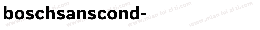 boschsanscond字体转换