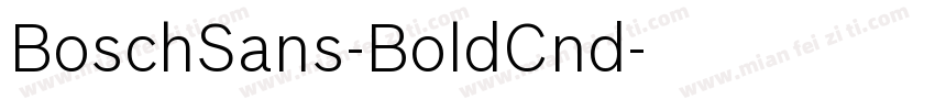 BoschSans-BoldCnd字体转换