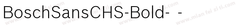 BoschSansCHS-Bold-粗体字体转换