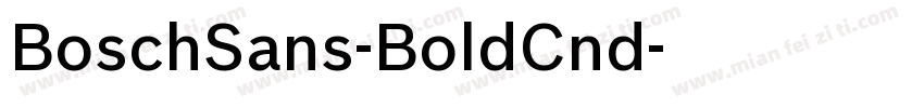 BoschSans-BoldCnd字体转换