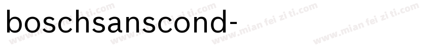 boschsanscond字体转换