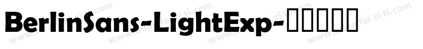 BerlinSans-LightExp字体转换