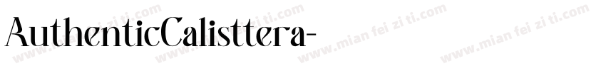 AuthenticCalisttera字体转换