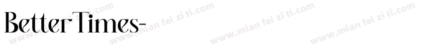 BetterTimes字体转换