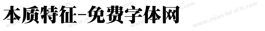 本质特征字体转换