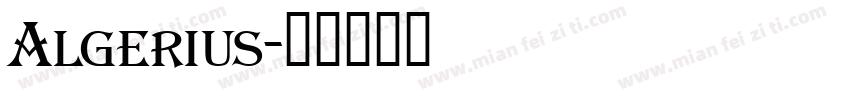 Algerius字体转换