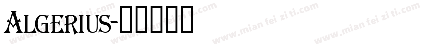 Algerius字体转换