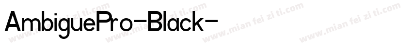 AmbiguePro-Black字体转换