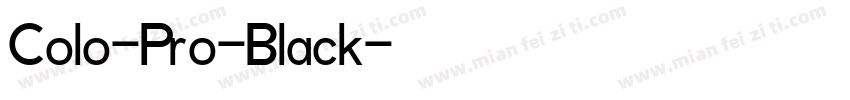 Colo-Pro-Black字体转换