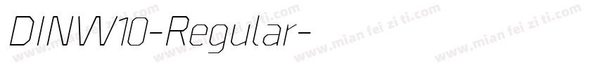 DINW10-Regular字体转换