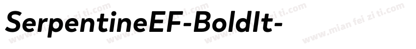 SerpentineEF-BoldIt字体转换