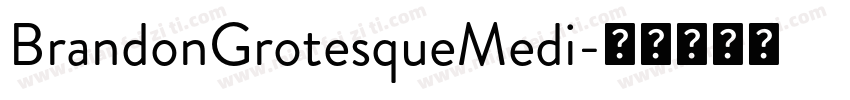 BrandonGrotesqueMedi字体转换