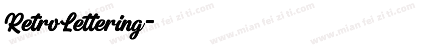 RetroLettering字体转换