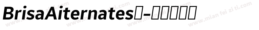 BrisaAiternates中字体转换