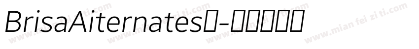 BrisaAiternates中字体转换