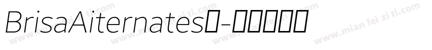 BrisaAiternates中字体转换