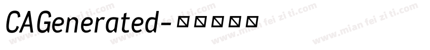 CAGenerated字体转换