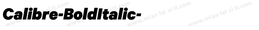 Calibre-BoldItalic字体转换