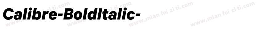 Calibre-BoldItalic字体转换