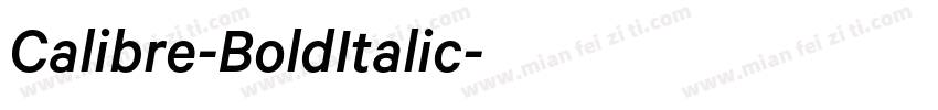 Calibre-BoldItalic字体转换