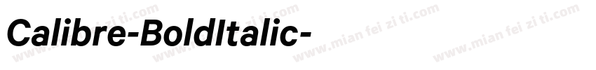 Calibre-BoldItalic字体转换