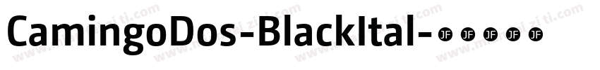 CamingoDos-BlackItal字体转换