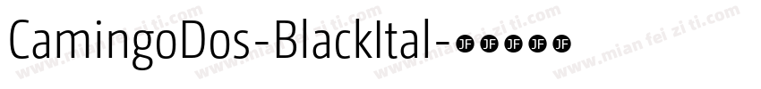 CamingoDos-BlackItal字体转换