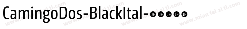 CamingoDos-BlackItal字体转换