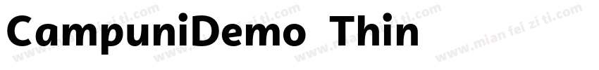 CampuniDemo-Thin字体转换