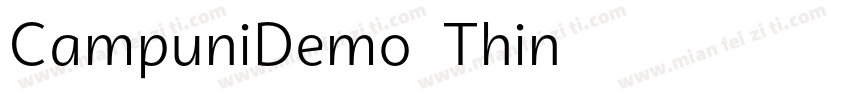 CampuniDemo-Thin字体转换