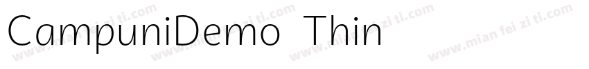 CampuniDemo-Thin字体转换